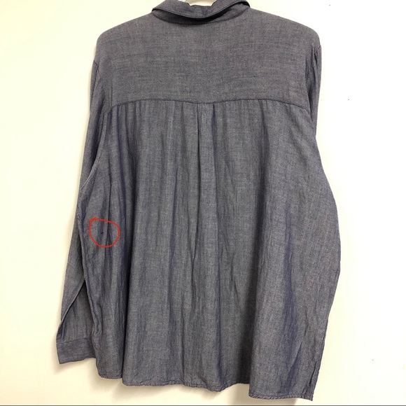 LC Waikiki Denim Floral Embroidered Shirt, Pull-up Sleeves, Size 48(178/114A) - Picture 12 of 12